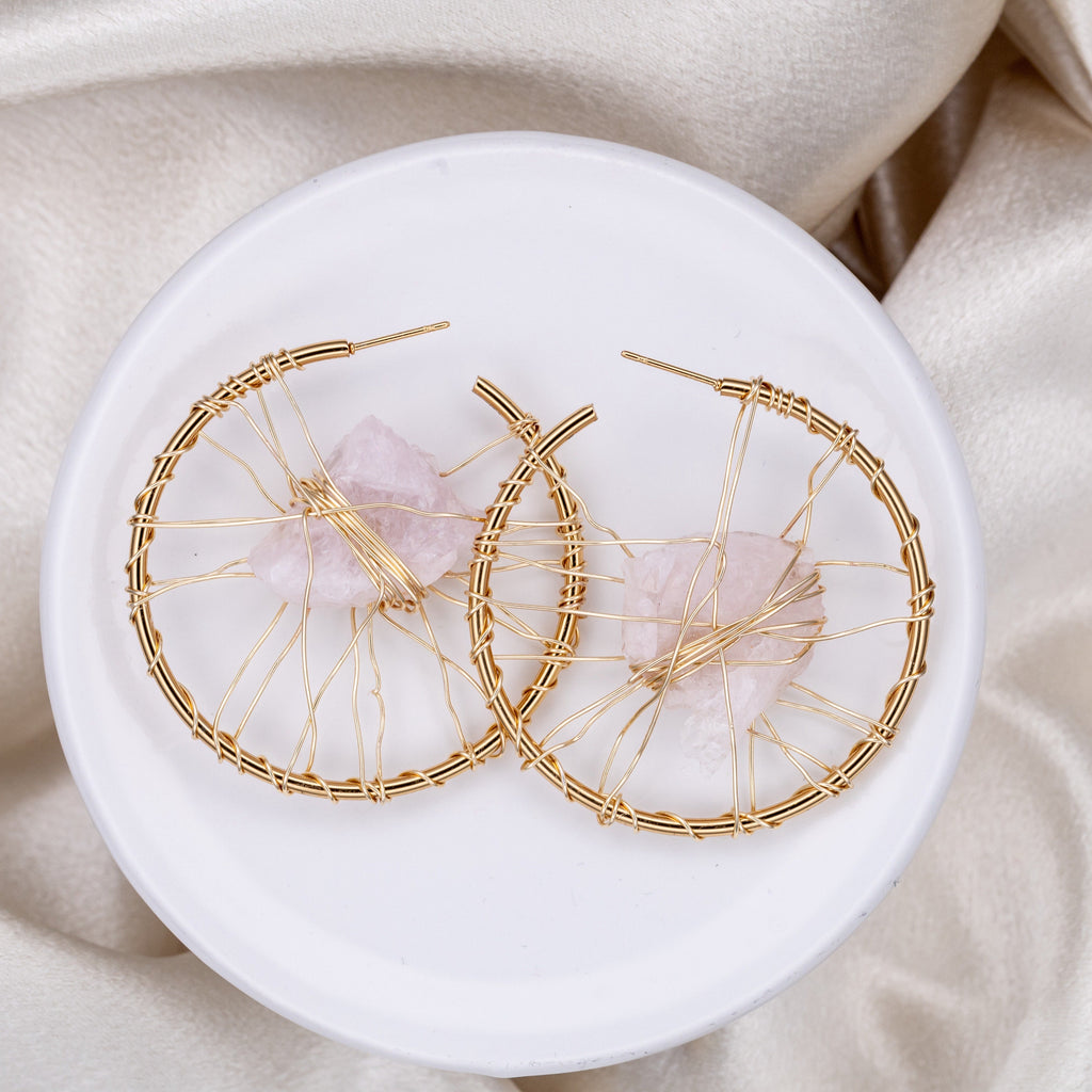 Rose Quartz Earrings