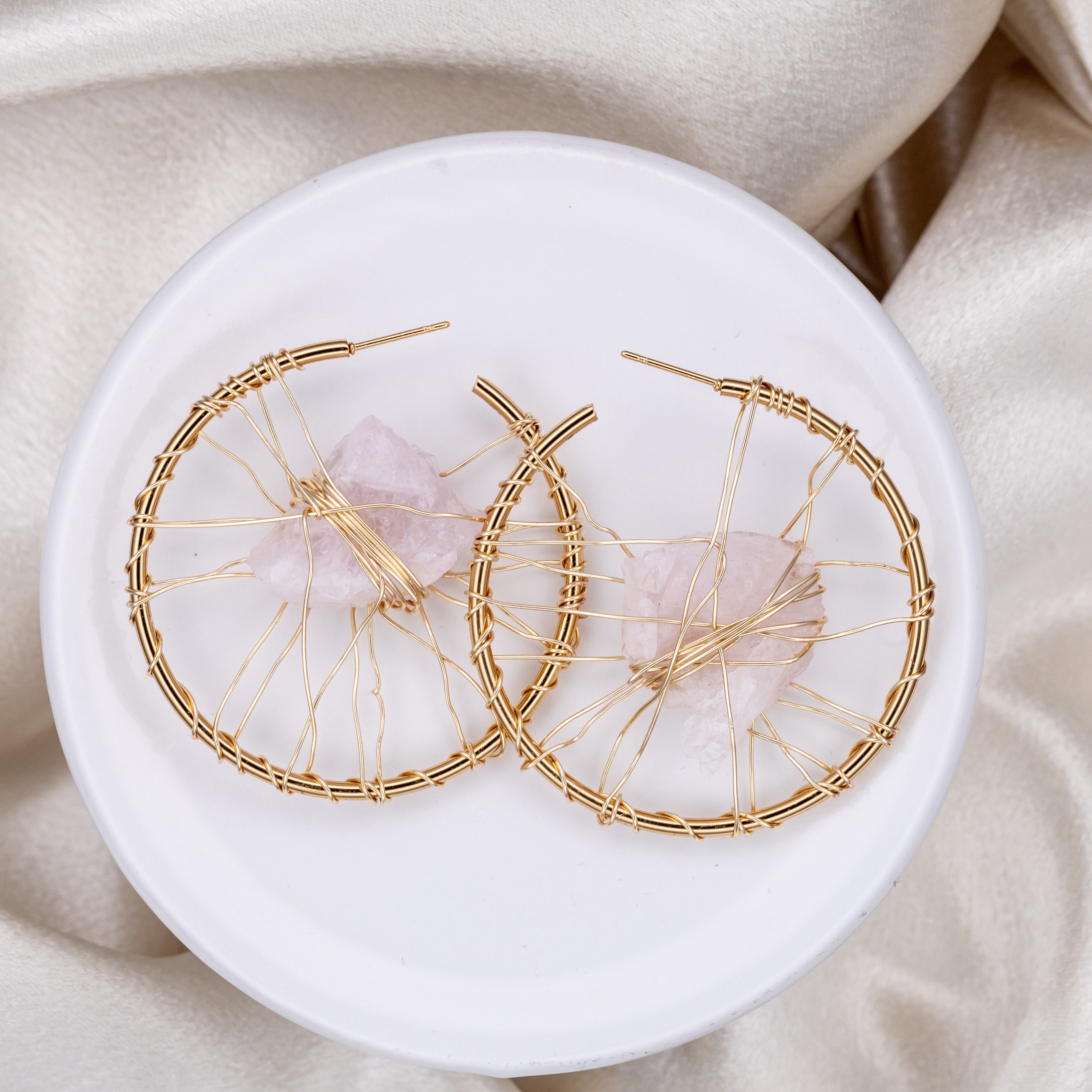 Rose Quartz Earrings